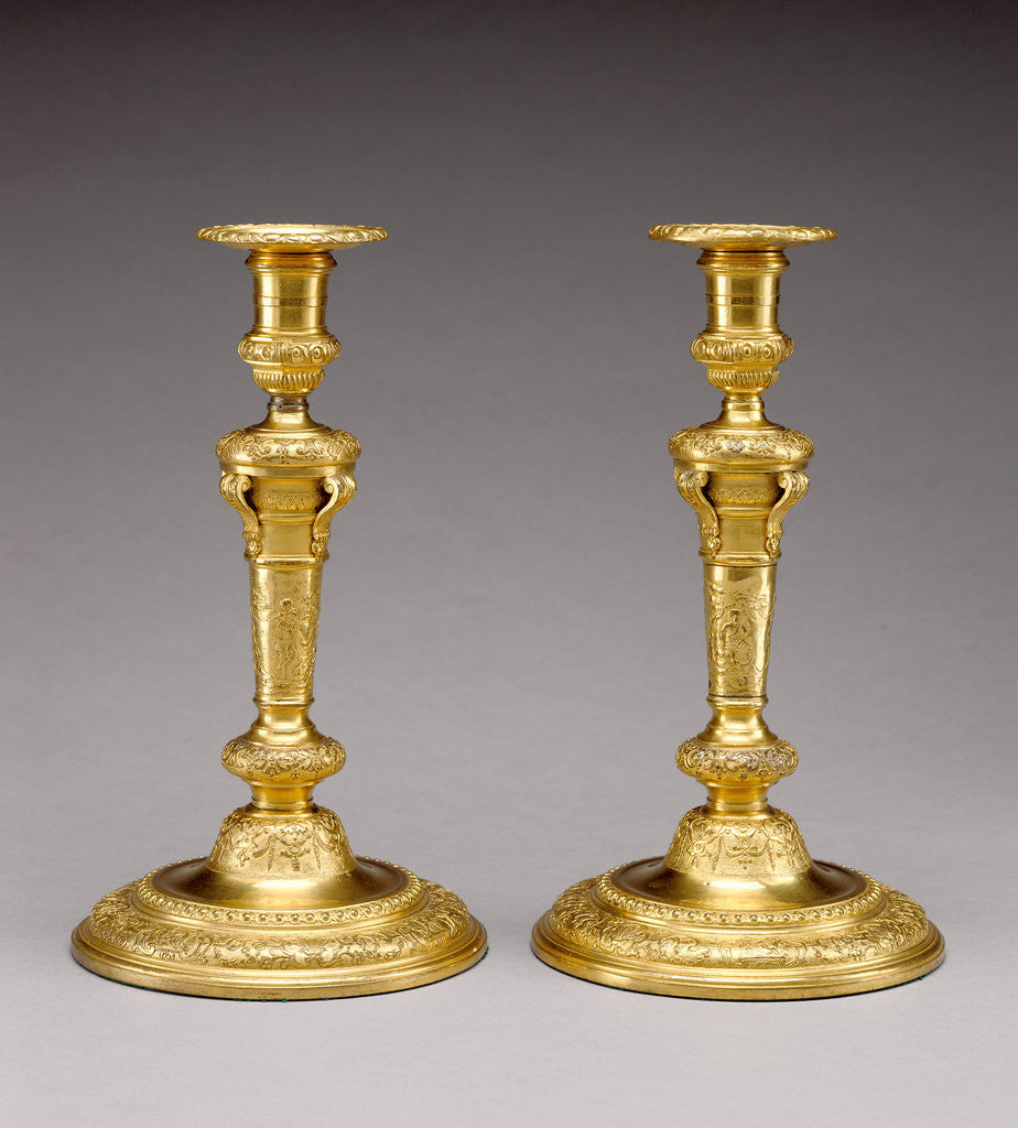 Detail of Pair of Candlesticks by Anonymous