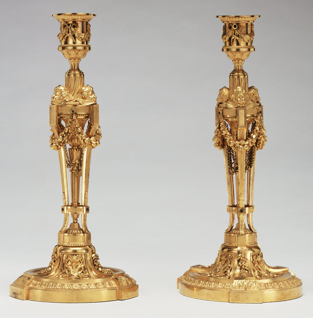 Detail of Pair of Candlesticks by Etienne Martincourt