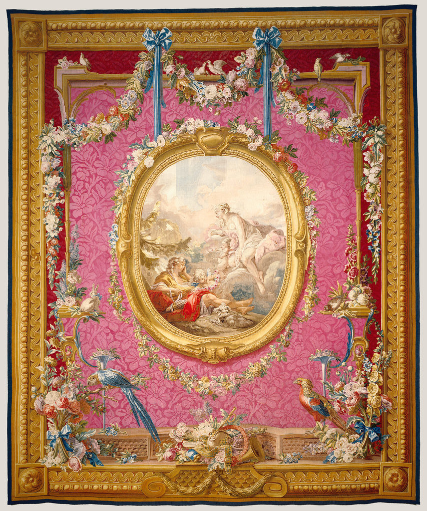 Detail of Tapestry: L'Aurore et Céphale, from Les Tentures de François Boucher Series by Anonymous