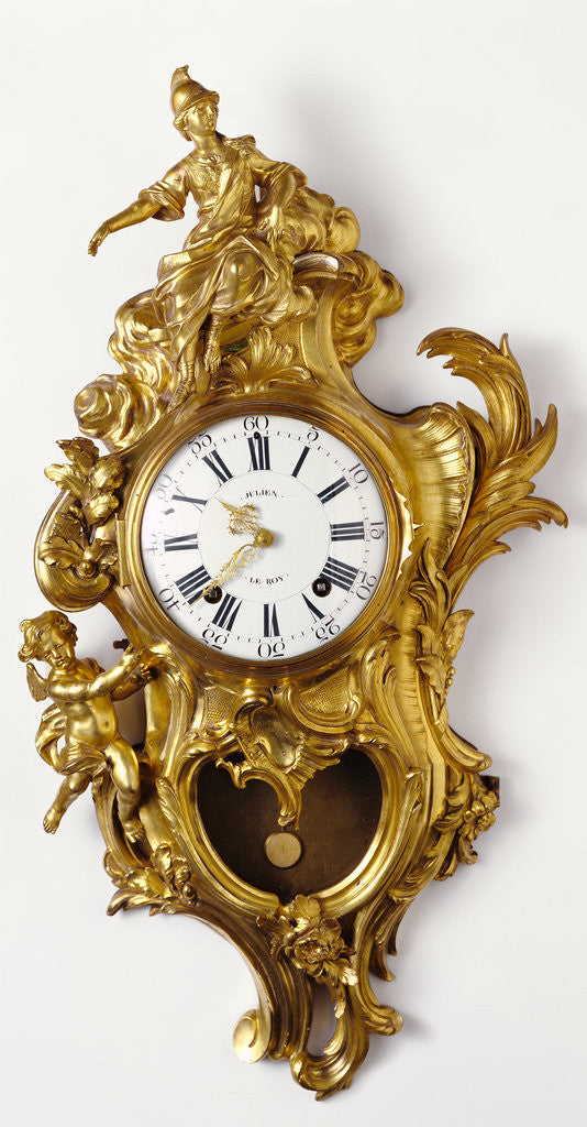 Detail of Wall Clock by Case maker Jacques Caffieri