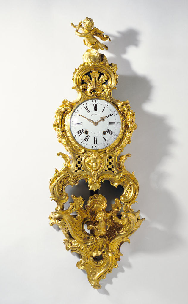 Detail of Clock on Bracket (Cartel sur une console) by Jean Romilly