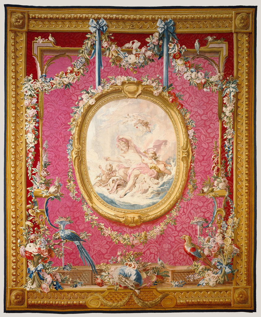 Detail of Tapestry: Vénus sortant des eaux, from Les Tentures de François Boucher Series by Anonymous