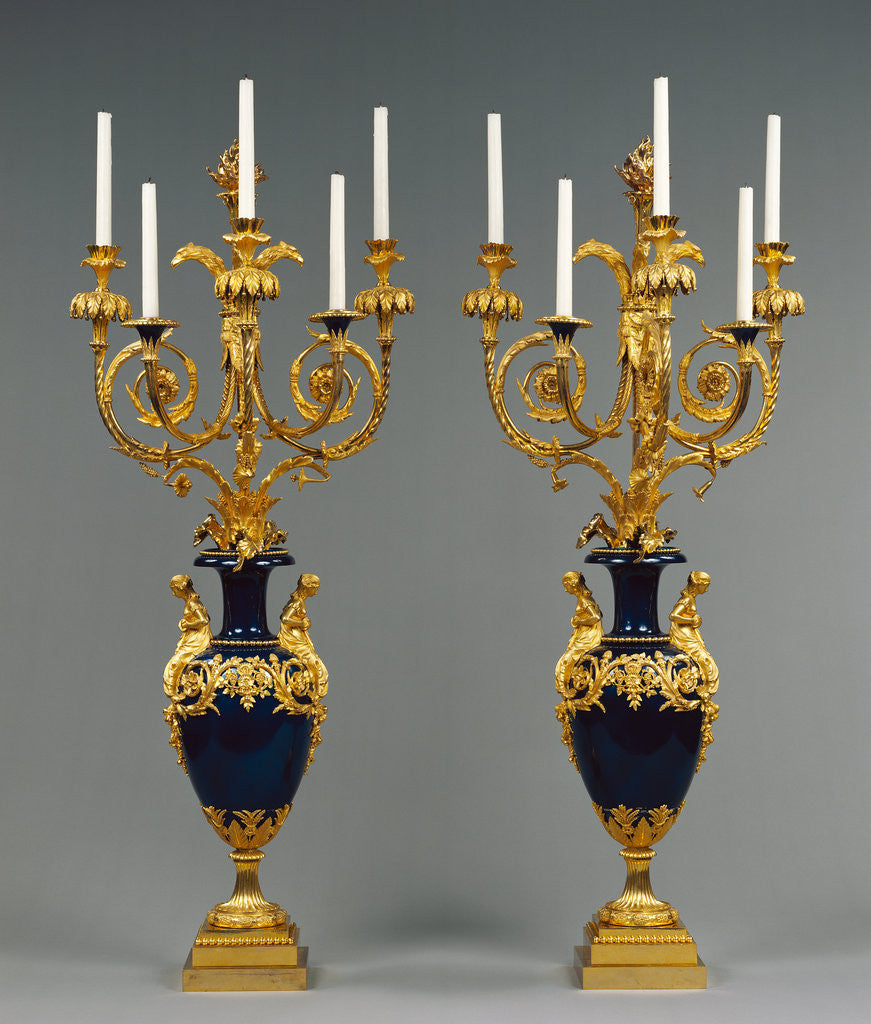 Detail of Pair of Standing Candelabra by Lucien-François Feuchère