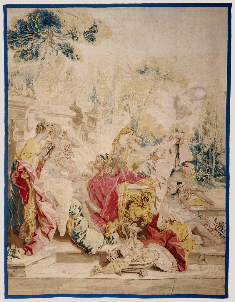 Detail of The Toilette of Psyche from The Story of Psyche tapestry series by Anonymous