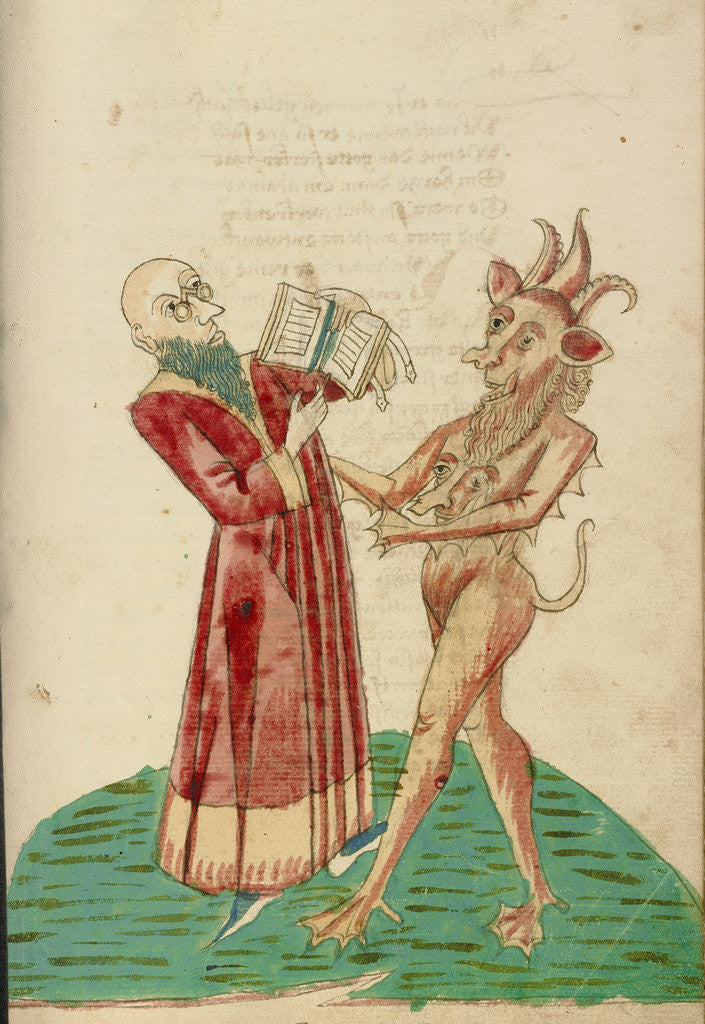 Detail of Theodas with the Book of Magic and the Devil by Follower of Hans Schilling