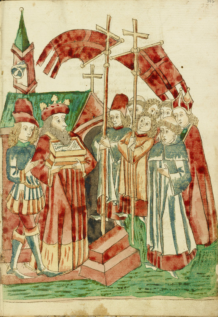 Detail of The Translation of Josaphat's Relics to a Church By a King and Procession by Follower of Hans Schilling