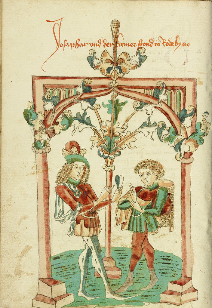 Detail of Josaphat Speaking to the Merchant Barlaam about the Precious Gem by Follower of Hans Schilling