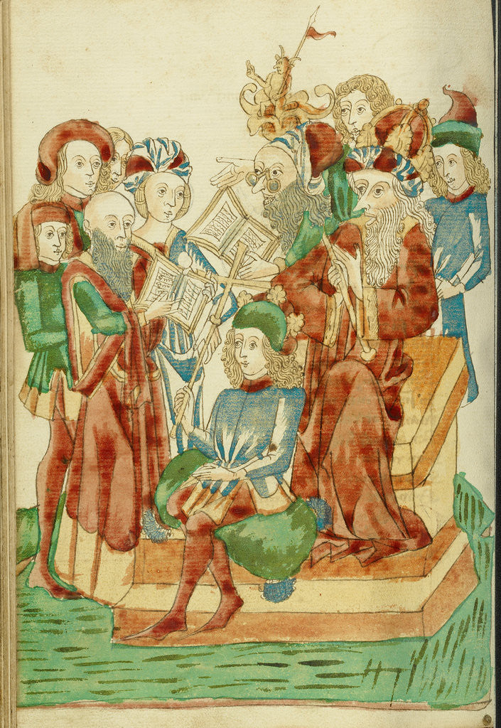 Detail of Pagan and Christian Scholars Debating before King Avenir and Josaphat by Follower of Hans Schilling