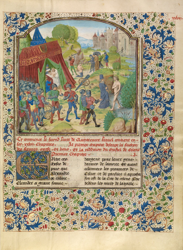 Detail of Alexander's Illness at the Cydnus River and the Death of Sisinnes by Master of the Jardin de vertueuse consolation and assistant