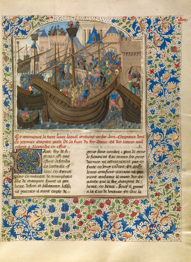 Detail of Alexander Attacks the City of Tyre by Master of the Jardin de vertueuse consolation and assistant