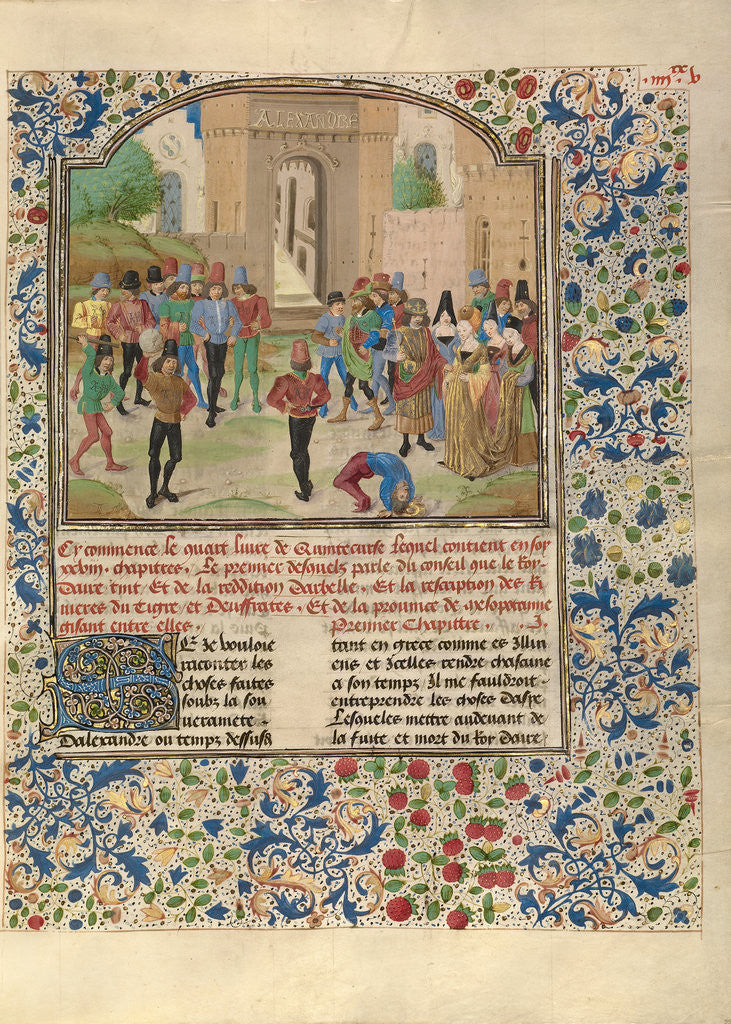 Detail of The Competition in Sittacene and the Placating of Sisigambis by Master of the Jardin de vertueuse consolation and assistant