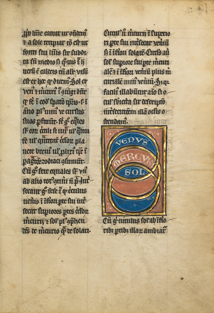 Detail of The Orbits of Venus, Mercury, and the Sun by Anonymous