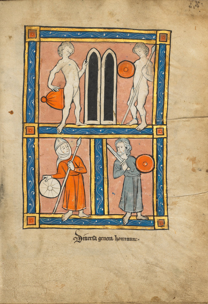 Detail of Men with Shields and Weapons by Anonymous