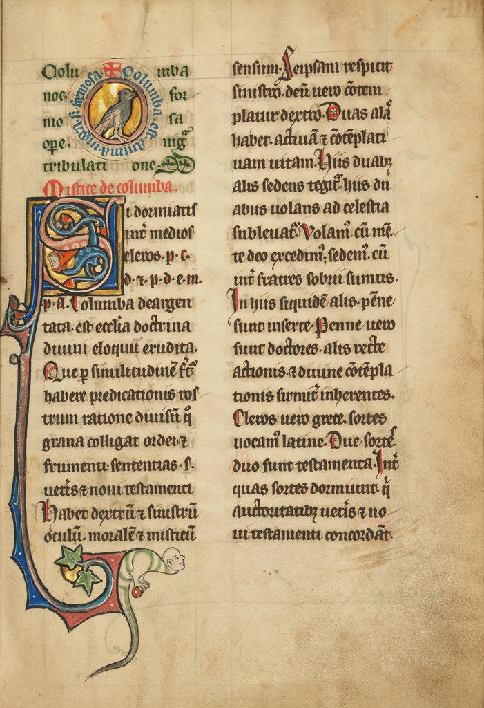 Detail of A Medallion with a Dove by Anonymous