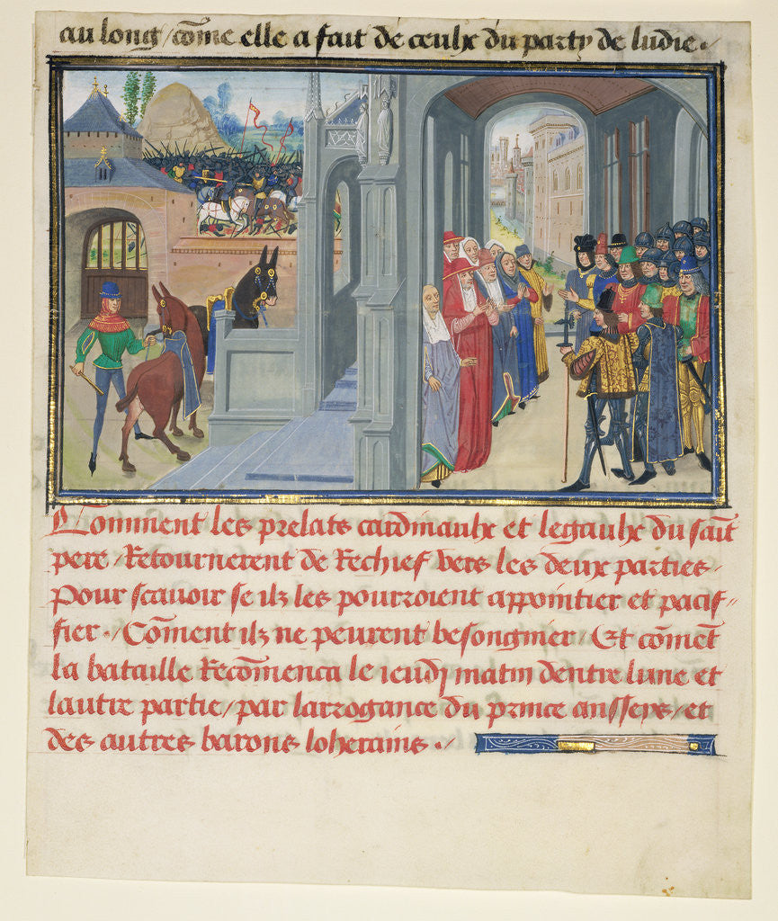 Detail of The Representatives of the Pope Attempting to Reconcile the Fighting Parties by Loyset Liédet