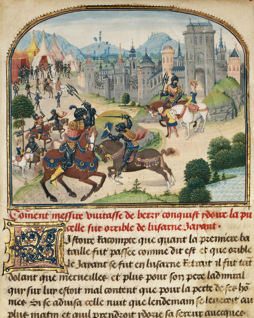 Detail of The Abduction of Ydoire by Loyset Liédet