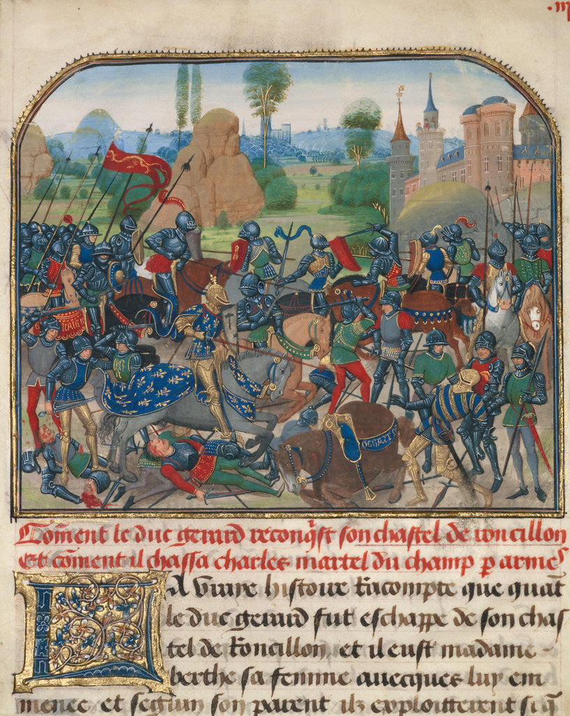 Detail of The Battle before Roussillon's Castle by Loyset Liédet