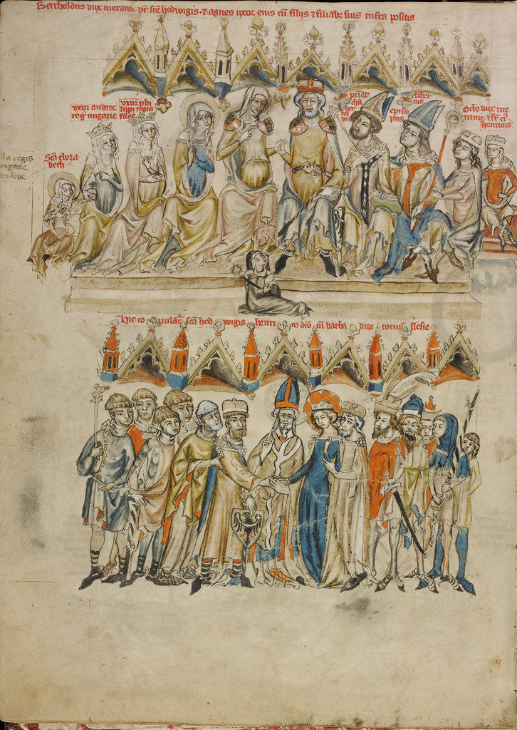 The Family of Berthold VI, The Marriage of Saint Hedwig and Heinrich by Court workshop of Duke Ludwig I of Liegnitz and Brieg