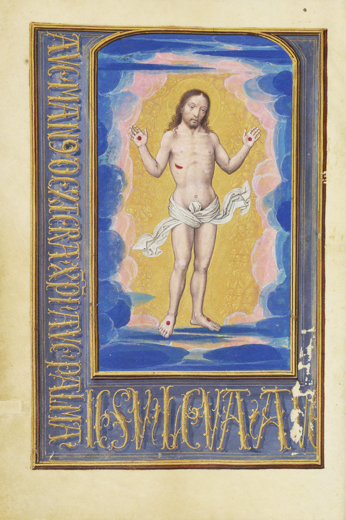 Detail of The Man of Sorrows by Simon Bening