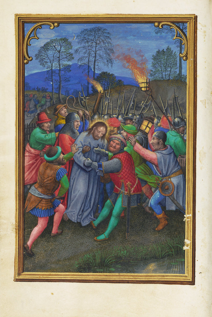 Detail of The Flight of the Apostles by Simon Bening