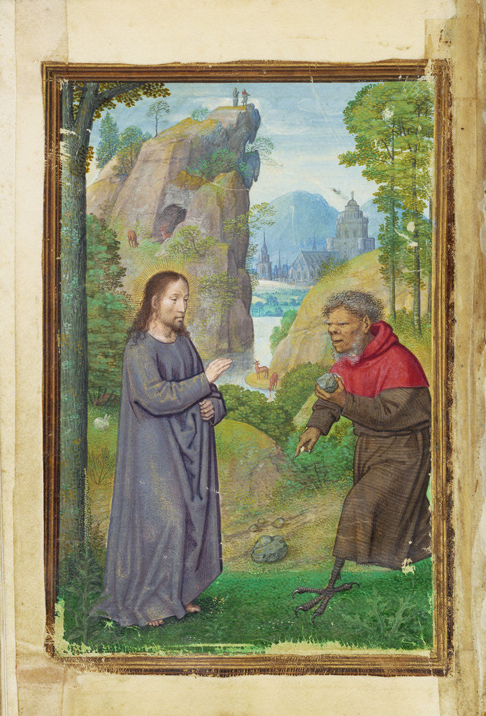 Detail of The Temptation of Christ by Simon Bening