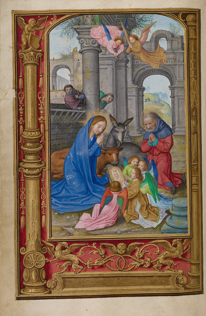 Detail of The Nativity by Simon Bening
