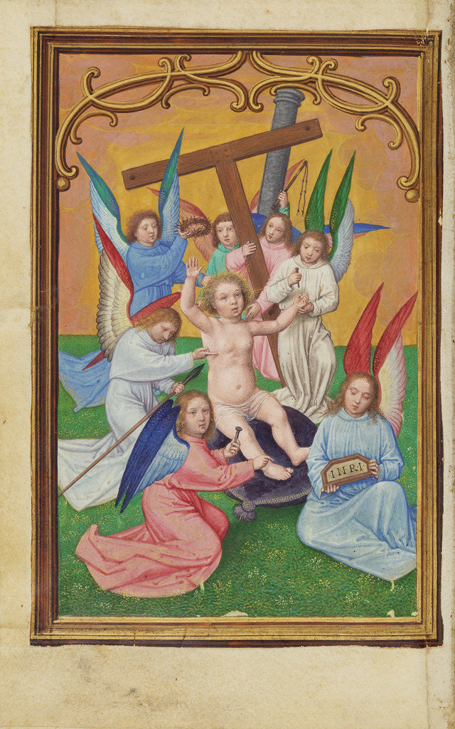 Detail of The Christ Child Surrounded by the Instruments of the Passion by Simon Bening