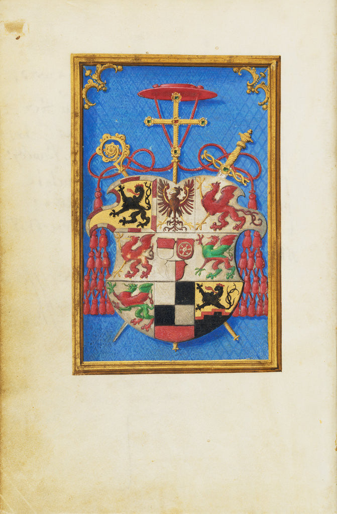 Detail of Blazon of Cardinal Albrecht von Brandenburg by Simon Bening