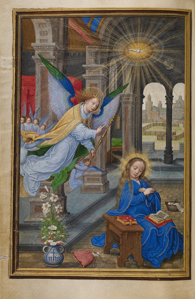 Detail of The Annunciation by Simon Bening