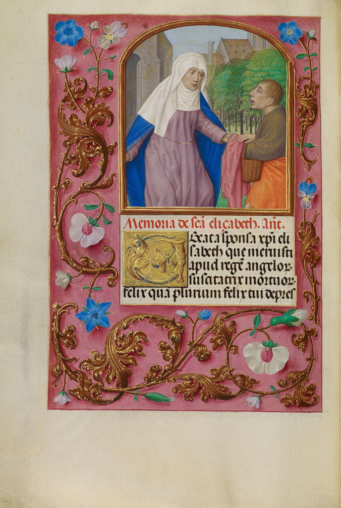 Detail of Saint Elizabeth by Workshop of Master of the First Prayer Book of Maximilian