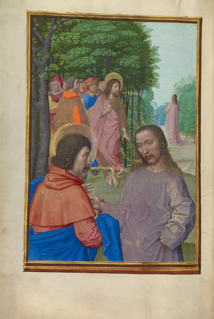 Detail of Saint John the Baptist Preaching and Christ with the Apostles by Workshop of Master of the First Prayer Book of Maximilian