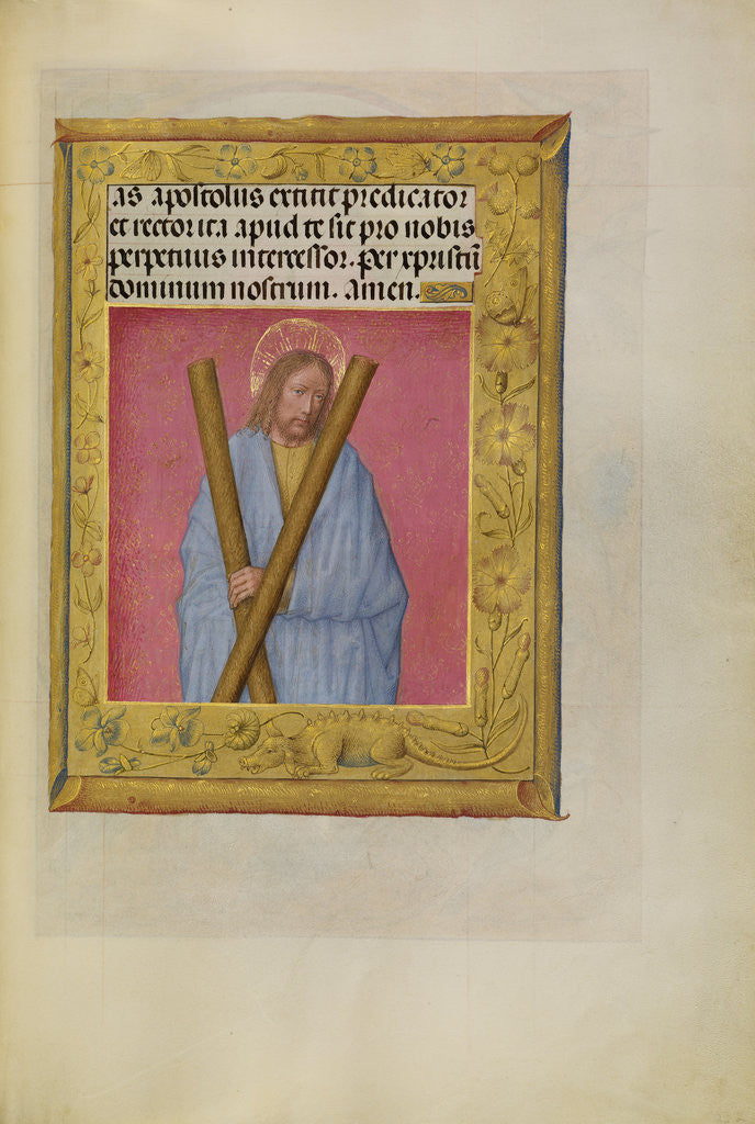Detail of Saint Andrew by Workshop of Master of the First Prayer Book of Maximilian