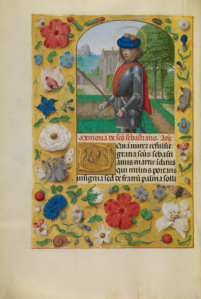 Detail of Saint Sebastian by Workshop of Master of the First Prayer Book of Maximilian