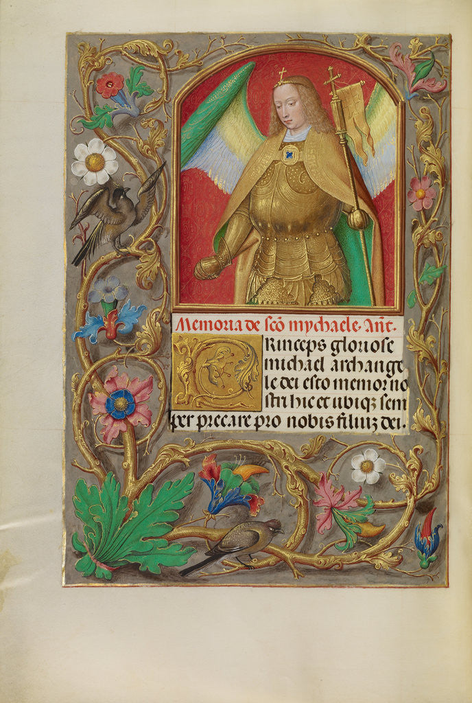 Detail of Saint Michael by Workshop of Master of the First Prayer Book of Maximilian