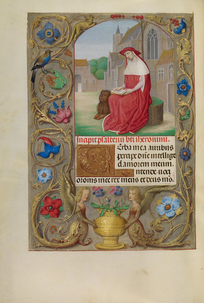 Detail of Saint Jerome Reading by Workshop of Master of the First Prayer Book of Maximilian