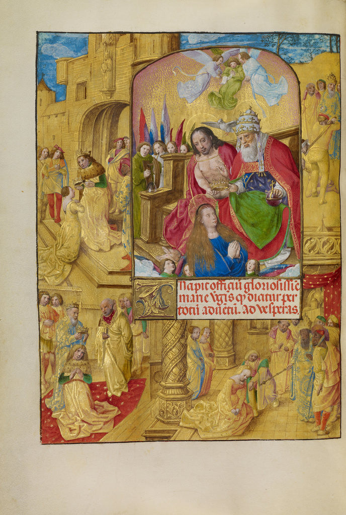 Detail of The Coronation of the Virgin by Master of the Lübeck Bible