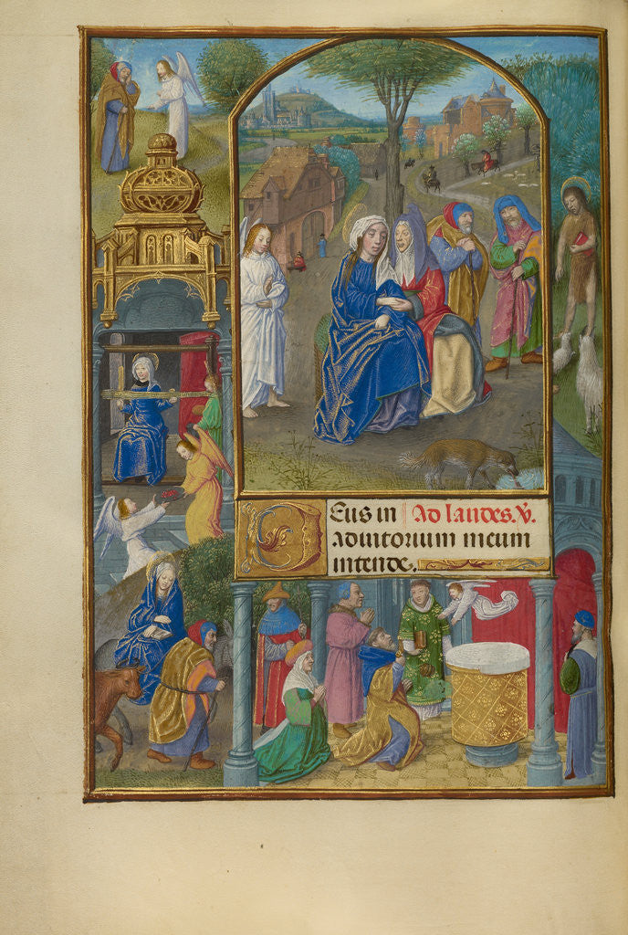 Detail of The Visitation by Master of the Dresden Prayer Book