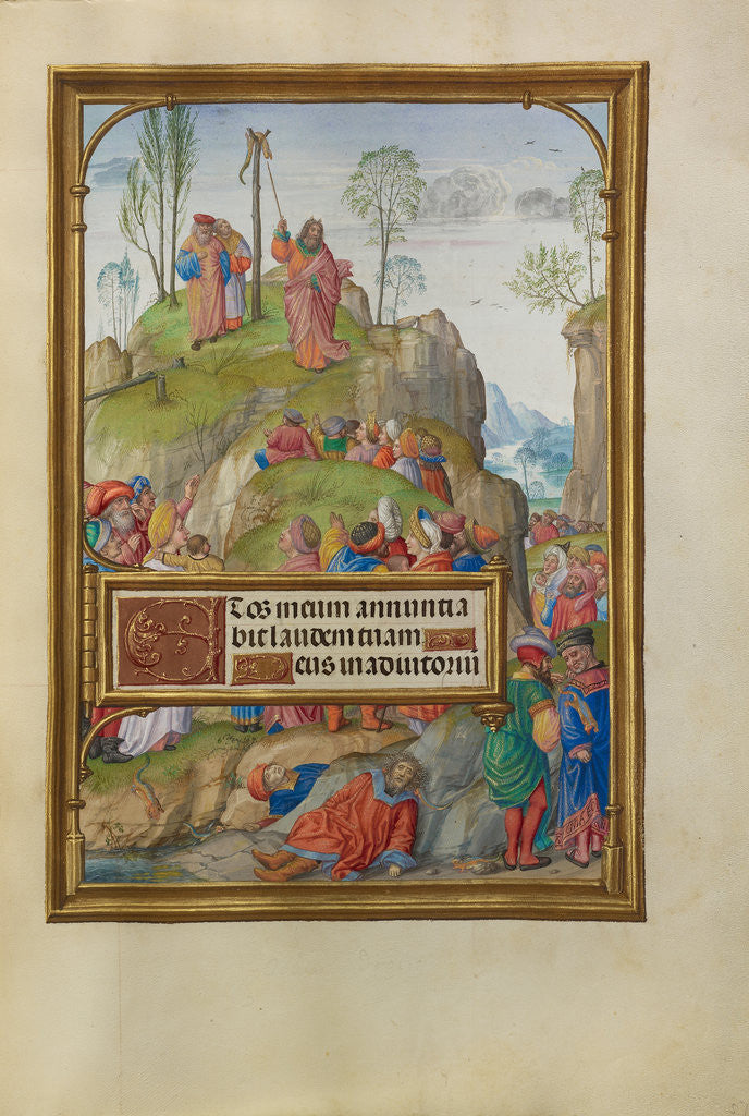 Detail of Moses and the Brazen Serpent by Master of James IV of Scotland