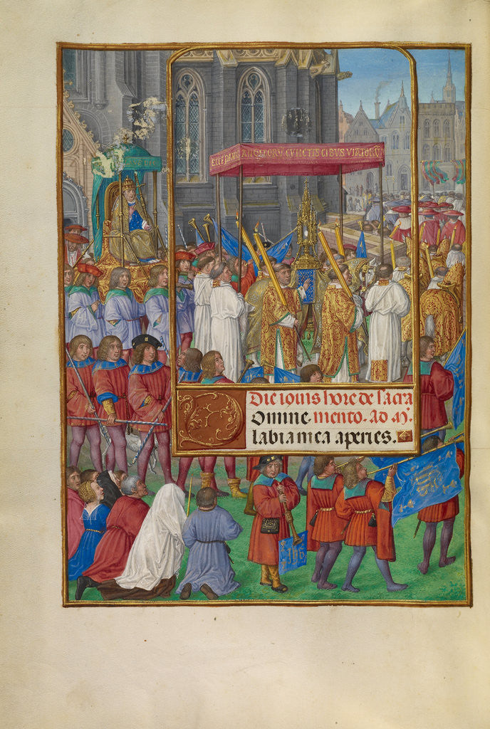 Detail of Procession for Corpus Christi by Master of James IV of Scotland