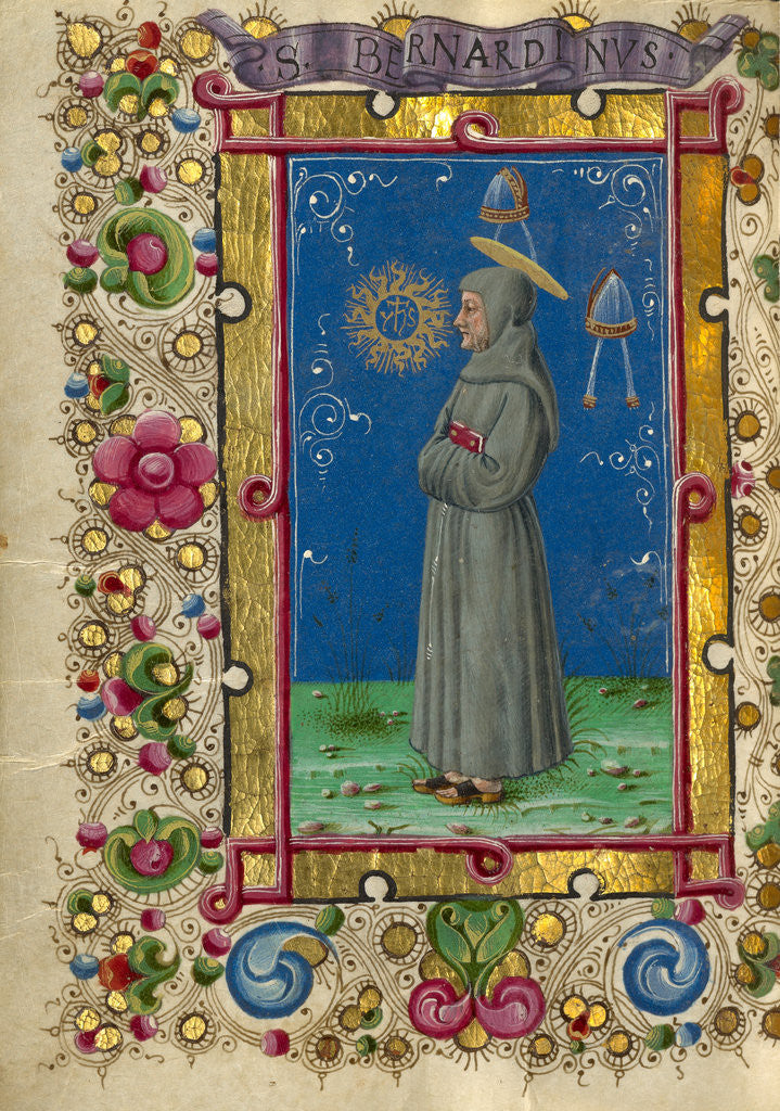 Detail of Saint Bernardino of Siena by Taddeo Crivelli