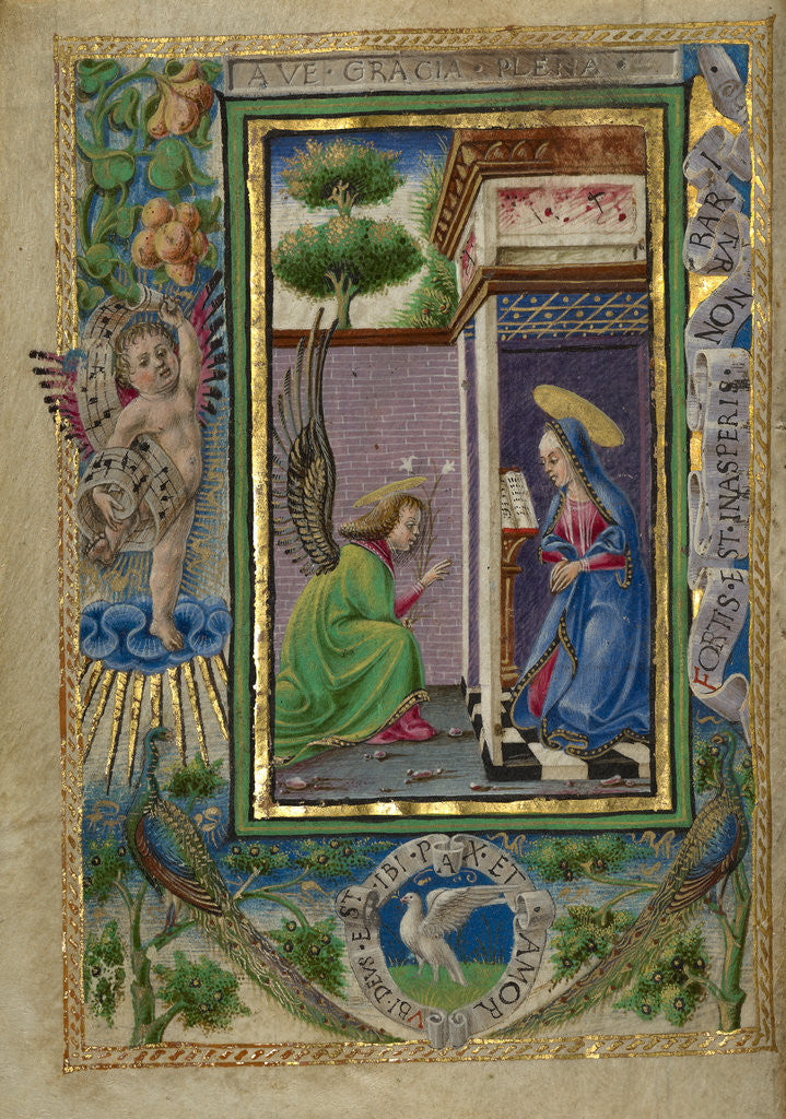 Detail of The Annunciation by Taddeo Crivelli