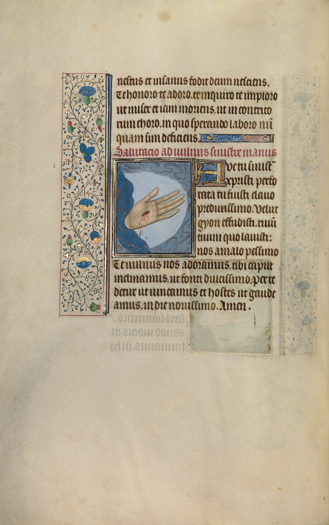 Detail of Christ's Left Hand with Wound by Willem Vrelant