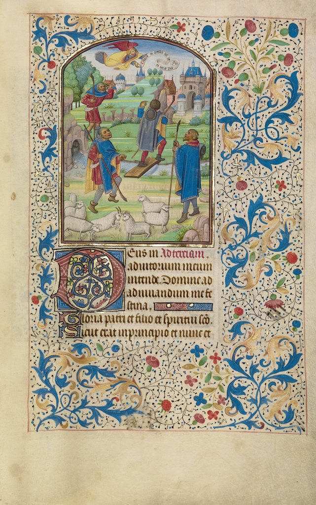 Detail of The Annunciation to the Shepherds by Willem Vrelant