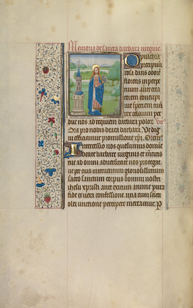 Detail of Saint Barbara by Workshop of Willem Vrelant