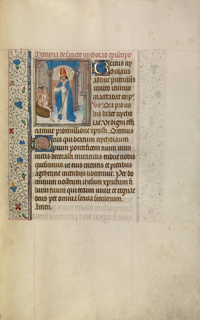 Detail of Saint Nicholas Rescuing Three Youths from a Tub by Workshop of Willem Vrelant