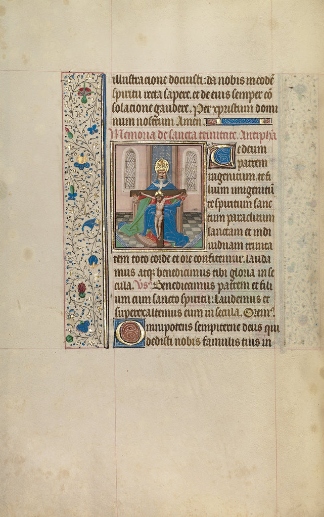 Detail of The Throne of Grace Trinity by Workshop of Willem Vrelant