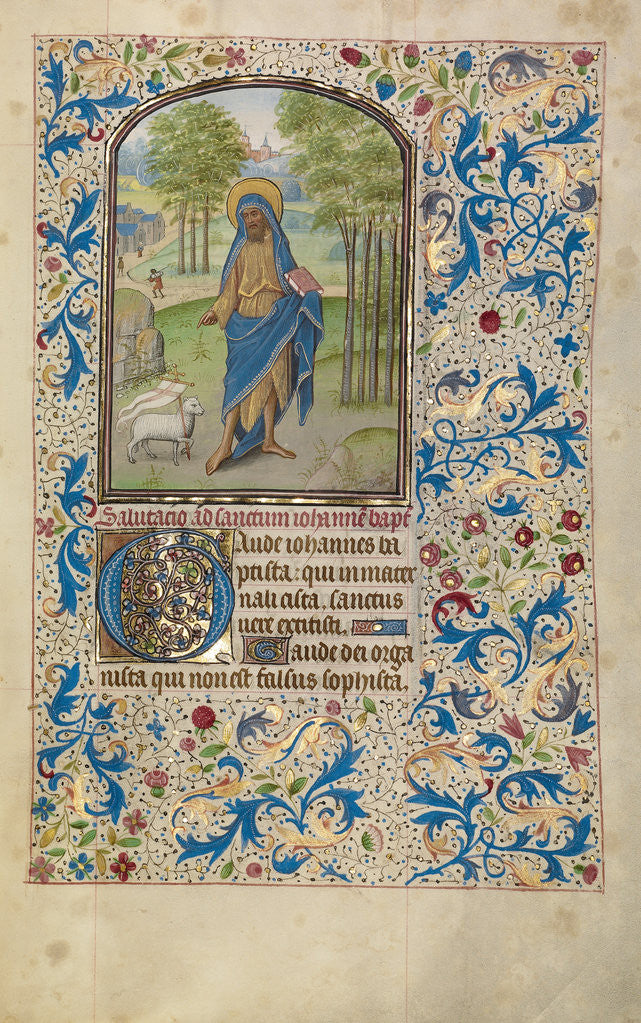 Detail of Saint John the Baptist by Willem Vrelant