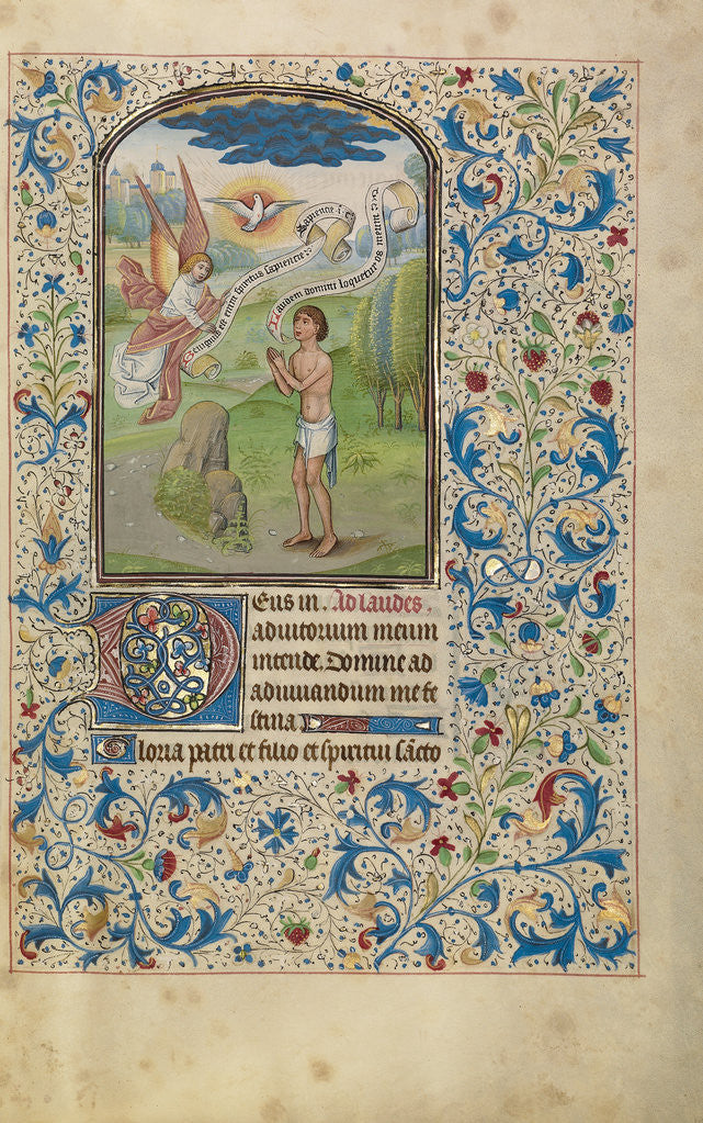 Detail of A Man Praying to the Holy Spirit by Willem Vrelant