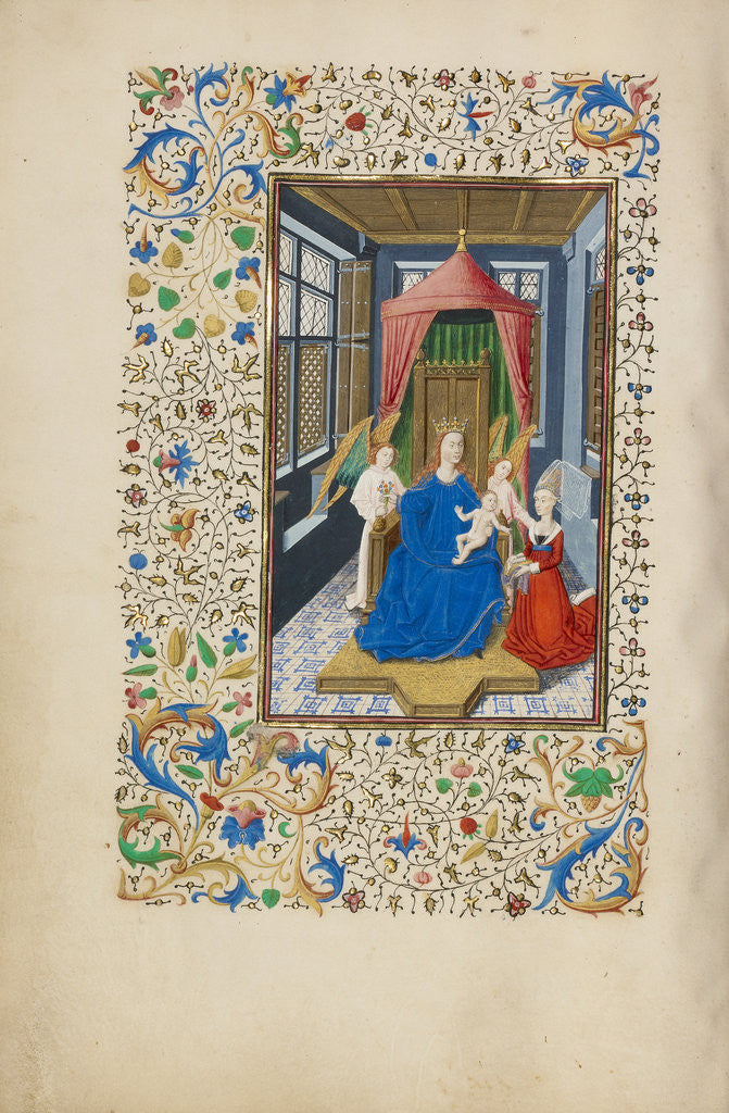 The Virgin and Child Enthroned with a Kneeling Woman by Master of Wauquelin's Alexander