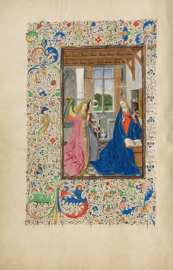 Detail of The Annunciation by Master of the Llangattock Hours